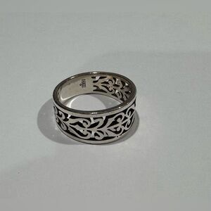James Avery Retired Scroll Open Adorned Band Ring